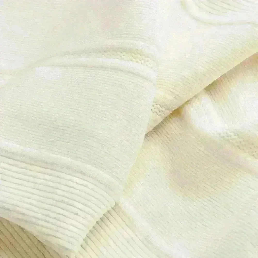 H&M collection open back rib knitted dress in cream color - Picture 8 of 8